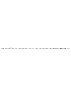Bracelet Brillaxis argent rhodié tresse plate