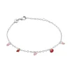 Bracelet Brillaxis argent pampilles roses