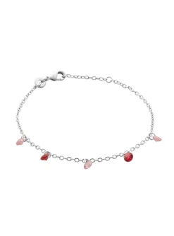 Bracelet Brillaxis argent pampilles roses