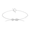Bracelet Brillaxis argent rhodié anneau barré