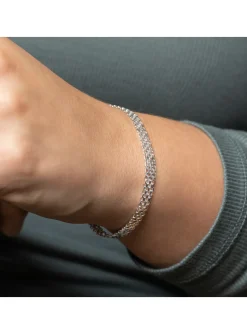 Bracelet Brillaxis argent rhodié épais de 5 mm