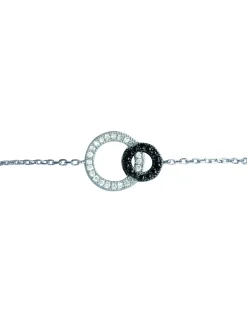 Bracelet Brillaxis argent black et white