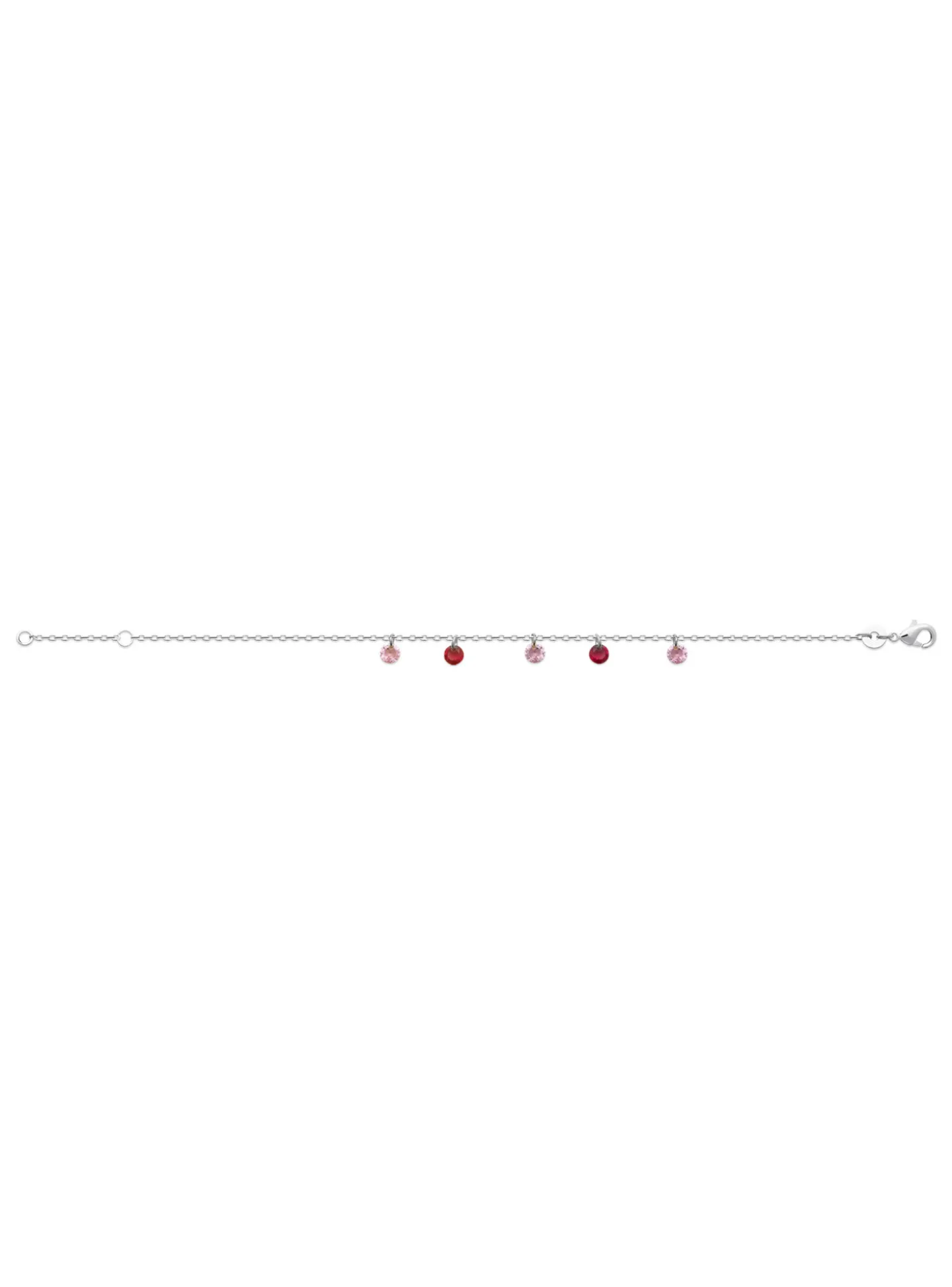 Bracelet Brillaxis argent pampilles roses