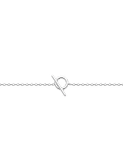 Bracelet Brillaxis argent rhodié anneau barré