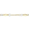 Bracelet Brillaxis bicolore motifs ovales ronds 18K
