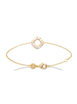 Bracelet Brillaxis carré pavé plaqué or