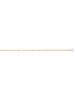 Bracelet Brillaxis chaine tubes 2 rangs or 750/1000
