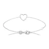 Bracelet Brillaxis coeur argent rhodié oxydes blancs