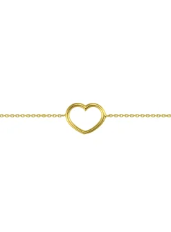 Bracelet Brillaxis coeur en or jaune 18k