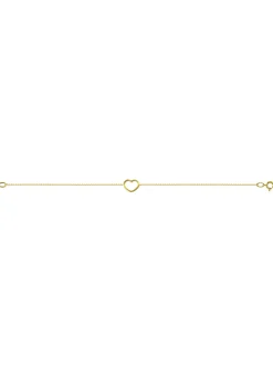 Bracelet Brillaxis coeur en or jaune 18k