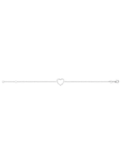 Bracelet Brillaxis coeur argent rhodié oxydes blancs