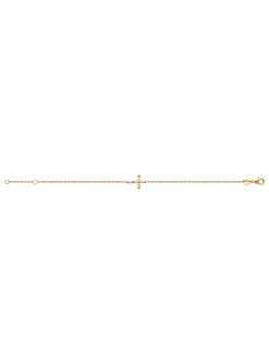 Bracelet Brillaxis croix chrétienne empierrée 18cm