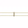 Bracelet Brillaxis deux rangs or jaune oxdes