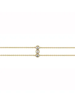 Bracelet Brillaxis deux rangs or jaune oxdes