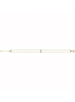 Bracelet Brillaxis deux rangs or jaune oxdes