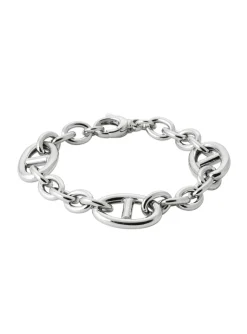 Bracelet Brillaxis gros maillons argent rhodié
