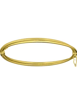 Bracelet Brillaxis jonc lisse et guilloché or