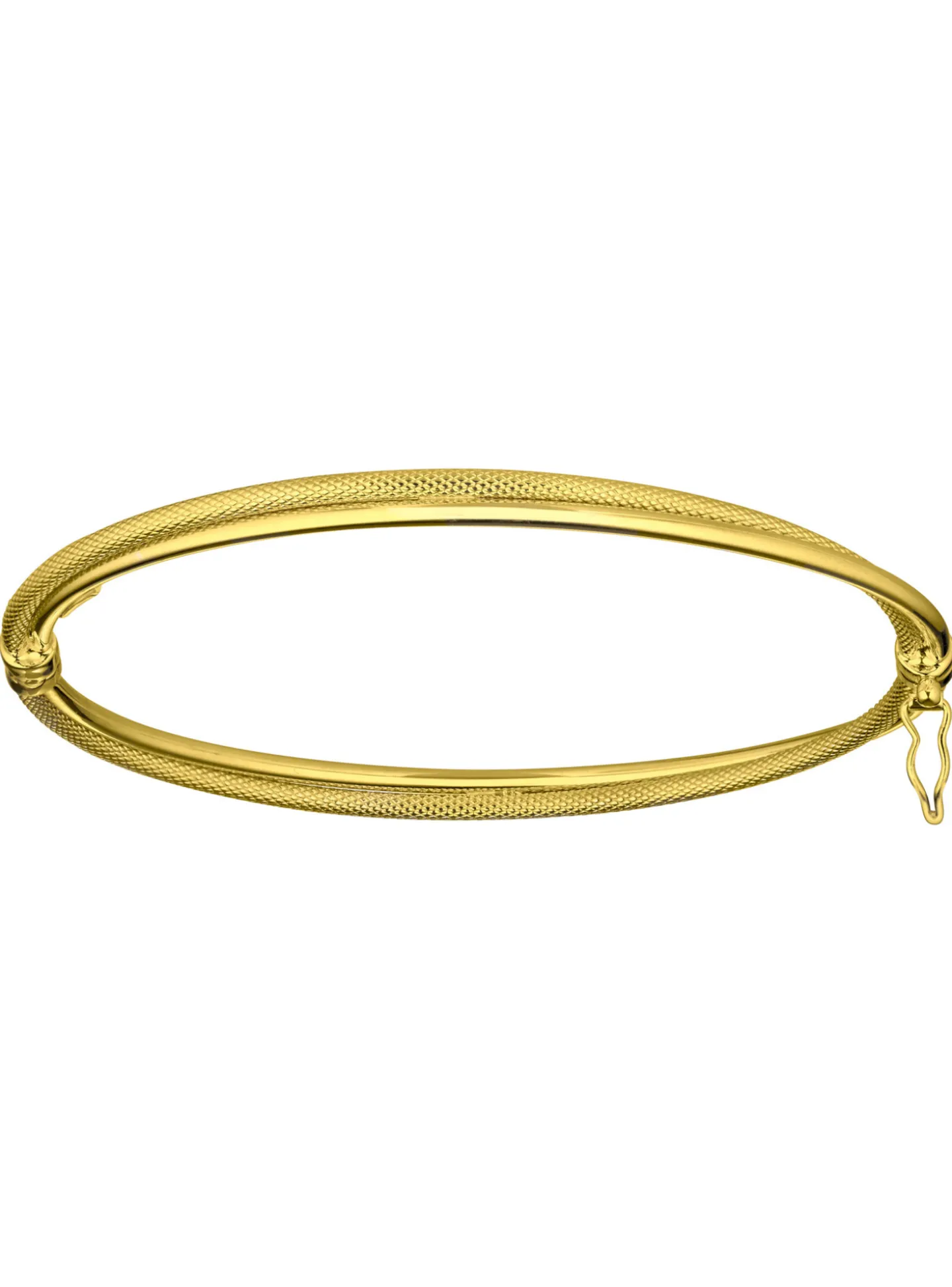 Bracelet Brillaxis jonc lisse et guilloché or