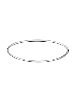 Bracelet Brillaxis jonc massif or blanc fil 1.5 mm