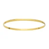 Bracelet Brillaxis jonc or massif 1/2 plat 5 mm