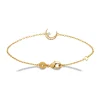 Bracelet Brillaxis lune plaqué or