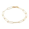 Bracelet Brillaxis maillons ovalisés striés plaqué_x005f_x000D_18 cm
