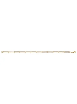 Bracelet Brillaxis maillons ovalisés striés plaqué_x005f_x000D_18 cm