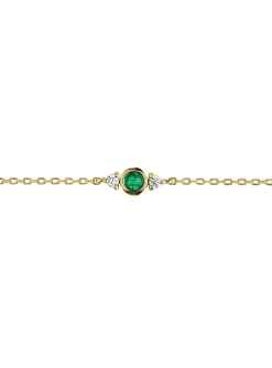 Bracelet Brillaxis Émeraude oxydes or 18 carats