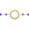 Bracelet Brillaxis motif soleil et améthystes 17.5cm