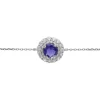 Bracelet Brillaxis or blanc 18 carats iolite oxydes