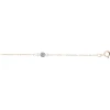 Bracelet Brillaxis or bicolore oxydes sertis clos