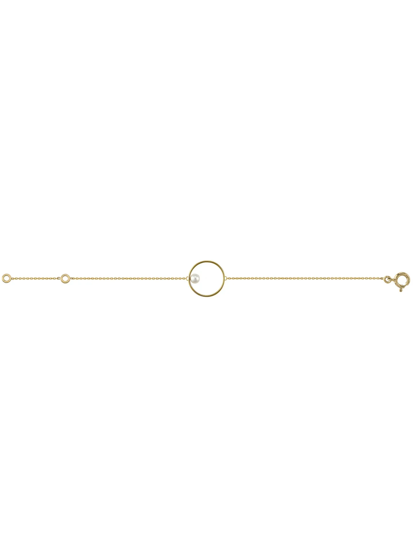 Bracelet Brillaxis or jaune 18 carats cercle perle