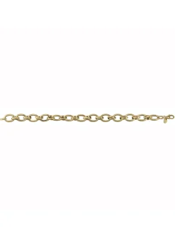 Bracelet Brillaxis or jaune 9K maillons ovales