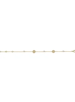 Bracelet Brillaxis or jaune avec perles d'eau douce