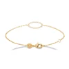 Bracelet Brillaxis ovale pavé plaqué or