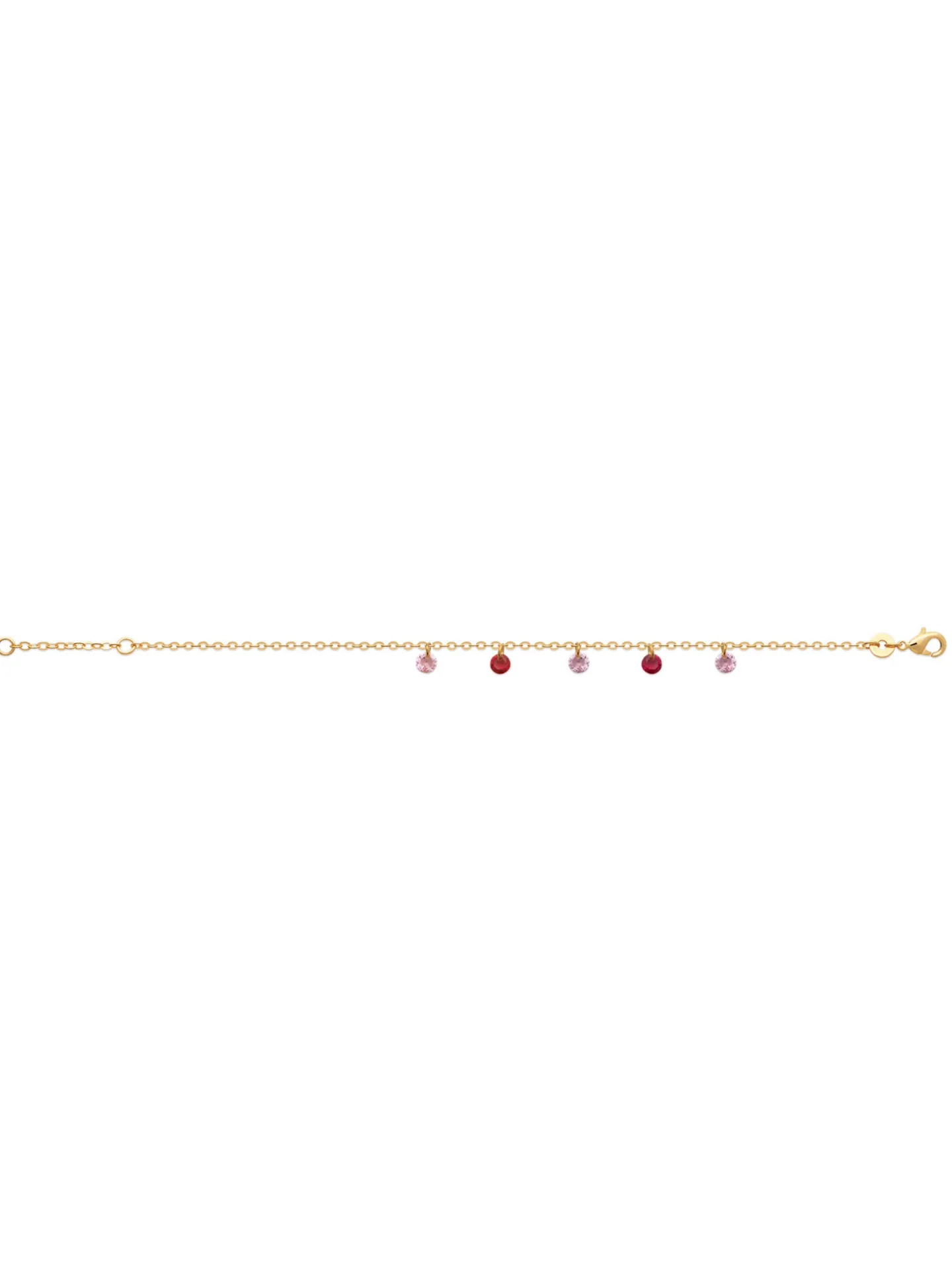 Bracelet Brillaxis pampilles camaïeu rose_x005f_x000D_plaqué or