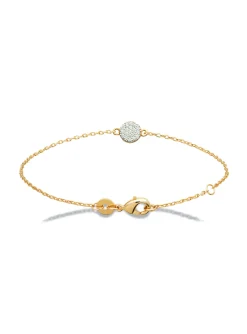 Bracelet Brillaxis pastille empierrée dorée