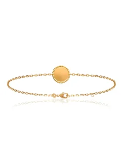 Bracelet Brillaxis pastille perlée plaqué or