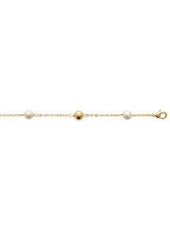 Bracelet Brillaxis perles et boules dorées
