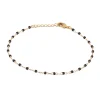 Bracelet Brillaxis plaqué or perles Miyuki noir