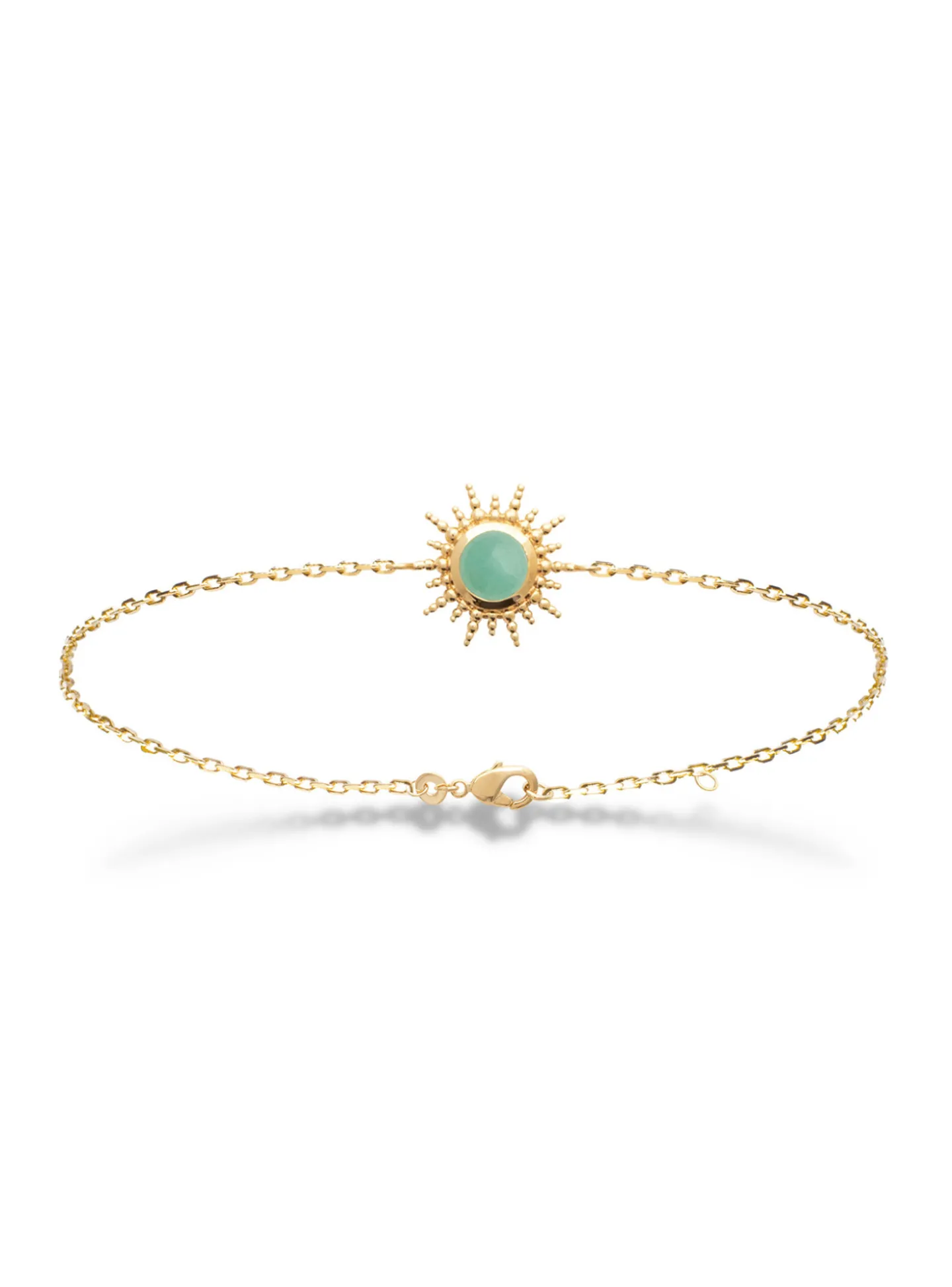 Bracelet Brillaxis plaqué or soleil aventurine