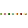 Bracelet Brillaxis plaqué or cristaux multicolores