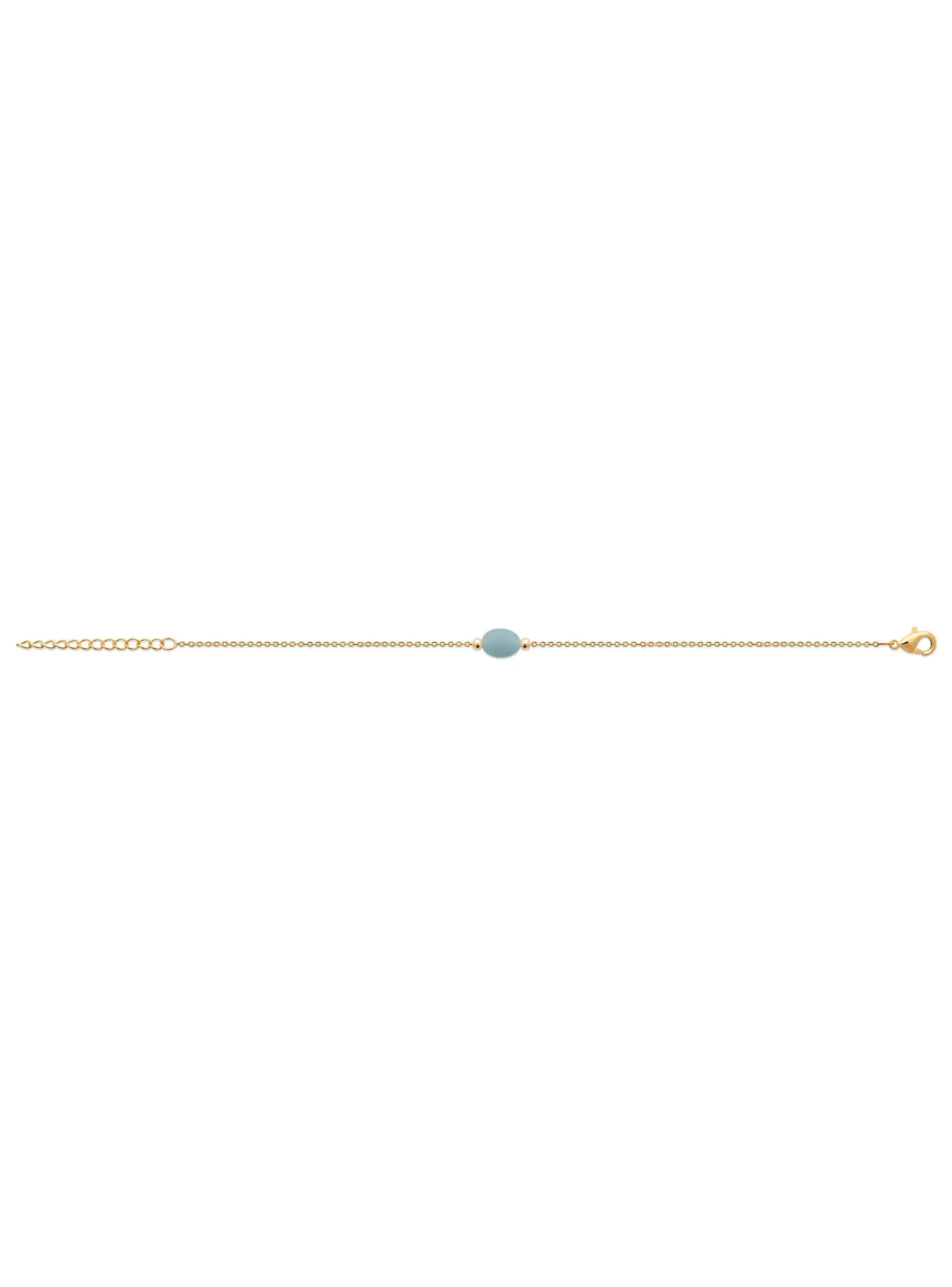 Bracelet Brillaxis plaqué or amazonite 18cm