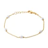 Bracelet Brillaxis plaqué or perles synthétiques