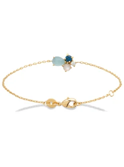 Bracelet Brillaxis plaqué or quartz et amazonite