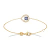 Bracelet Brillaxis plaqué or goutte bleue