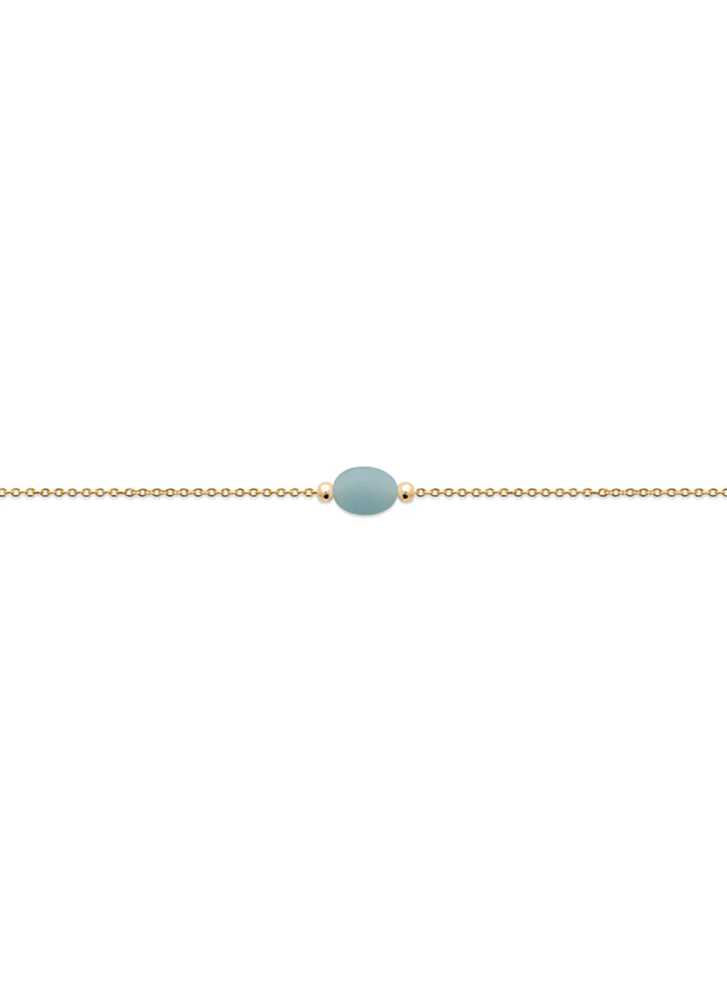 Bracelet Brillaxis plaqué or amazonite 18cm