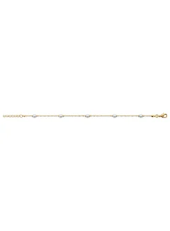 Bracelet Brillaxis plaqué or perles synthétiques