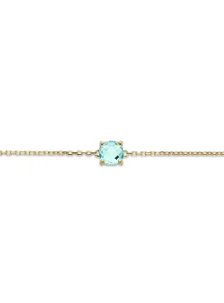 Bracelet Brillaxis plaqué or perle bleue