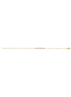 Bracelet Brillaxis quartz rose plaqué or
